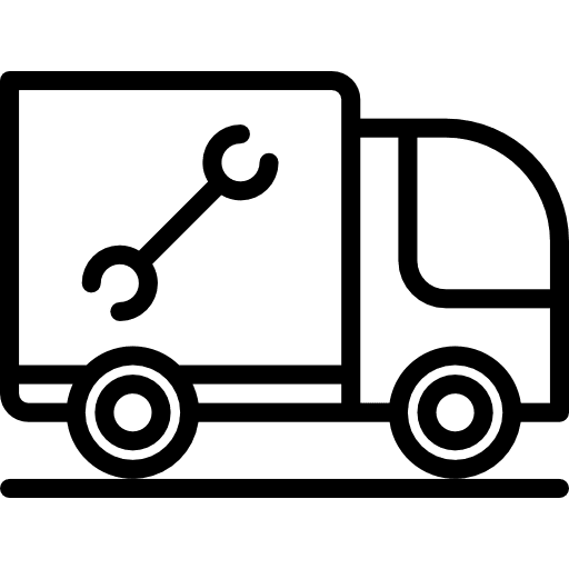 Plumber automobile vehicle construction and tools icon