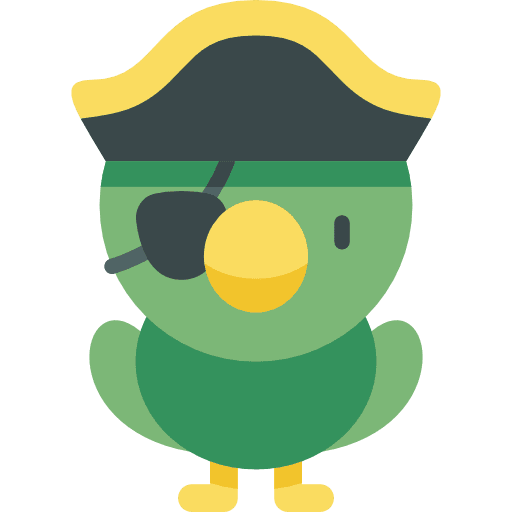 Parrot pet pirate pirate hat icon