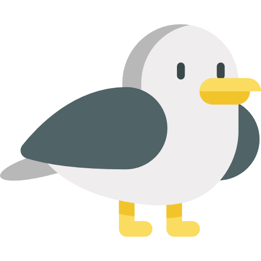 Seagull fly nature animals icon