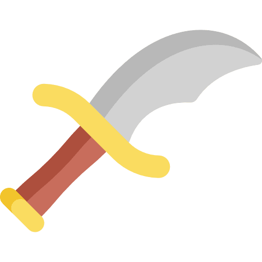 Knife pirate knife blade icon