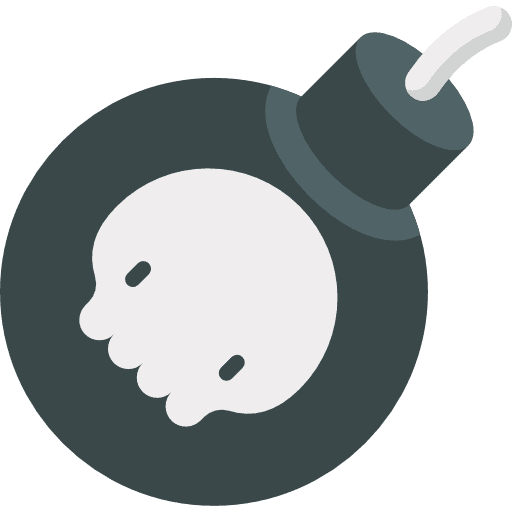 Bomb weapons explosive war icon