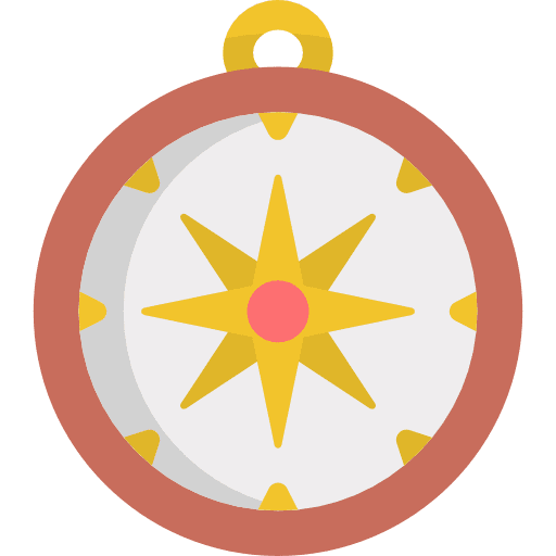 Compass four winds star stars icon