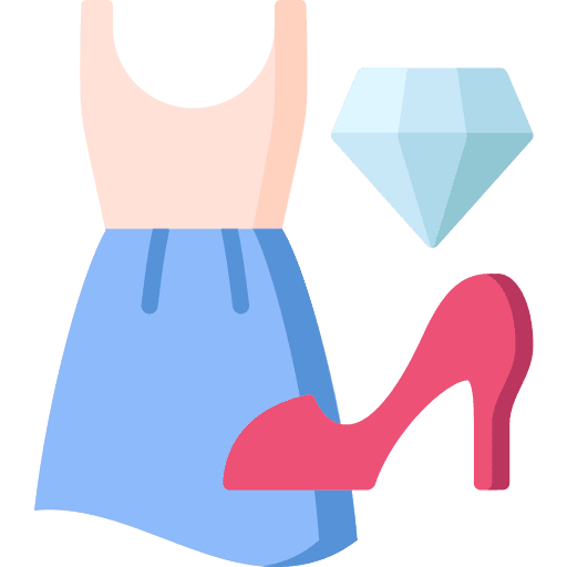 Fashion female clothes women icon