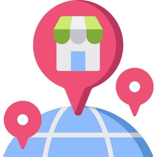 Franchise map store franchise icon