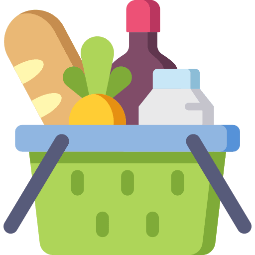 Groceries commerce and shopping food and restaurant supplies icon