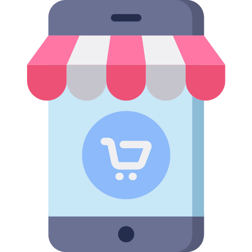 Online store shopping cart commerce retail icon
