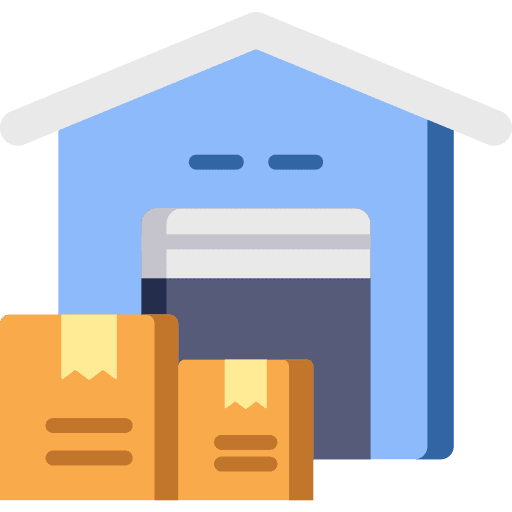 Warehouse factories buildings bulk icon