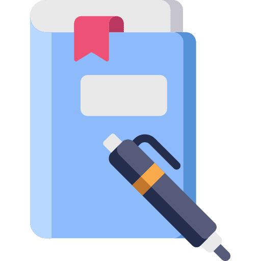 Book agenda school material stationery icon