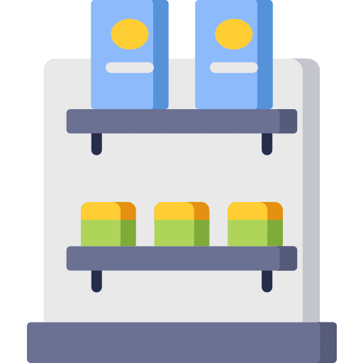 Shelf shopping supermarket shop icon