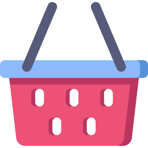 Shopping basket store purchase container icon