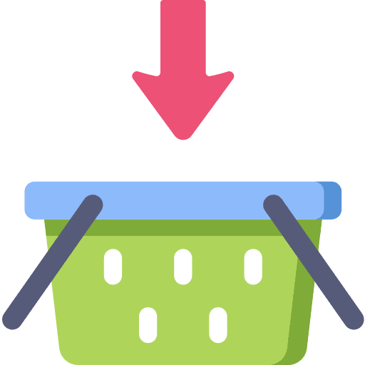 Purchase commerce shopping basket retail icon