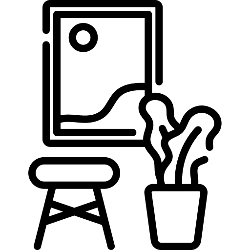 Decor home decoration furniture and household icon