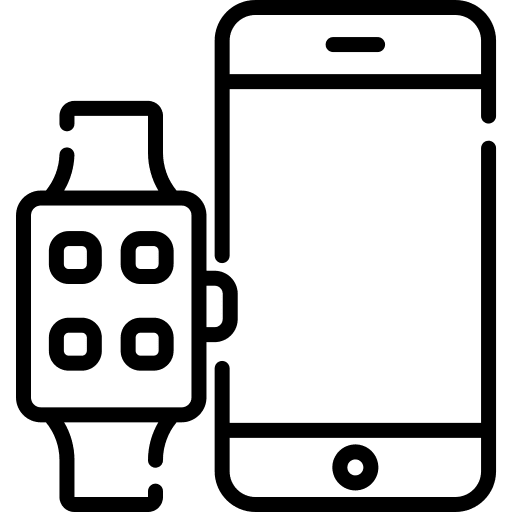 Electronic smartwatch cellphone technology icon