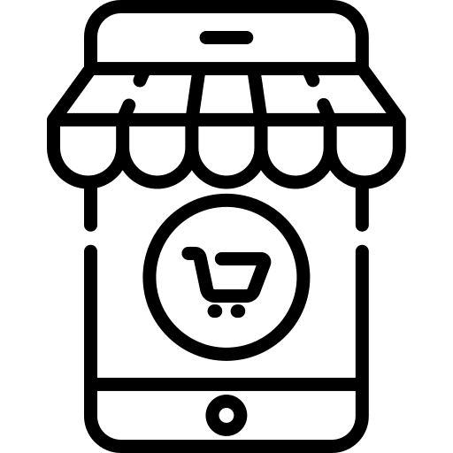 Online store online shop supermarket shopping icon