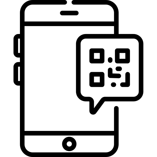 Qr code scan cellphone smartphone icon