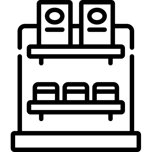 Shelf shelf commerce and shopping shop icon