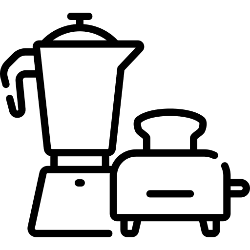 Kitchenware food and restaurant coffee technology icon