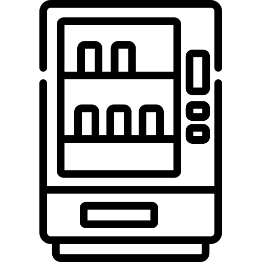 Vending machine snacks food and restaurant technology icon