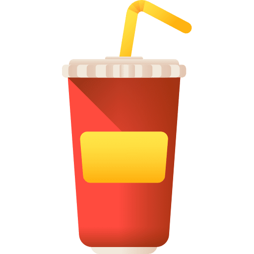 Cola food and restaurant cola straw icon