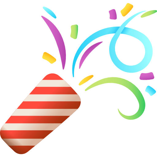 Confetti new year birthday and party party icon