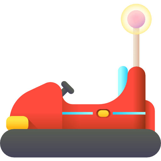 Bumper car park cars atraction icon