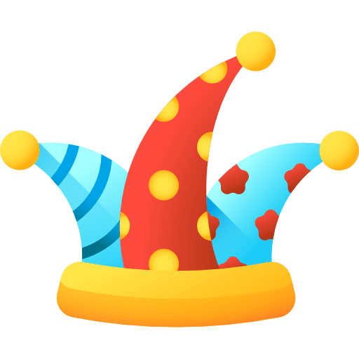 Clown hat carnival jester clown icon