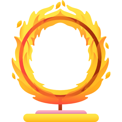 Ring of fire circus show entertainment icon