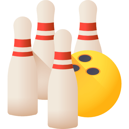 Bowling amusement park bowling free time icon