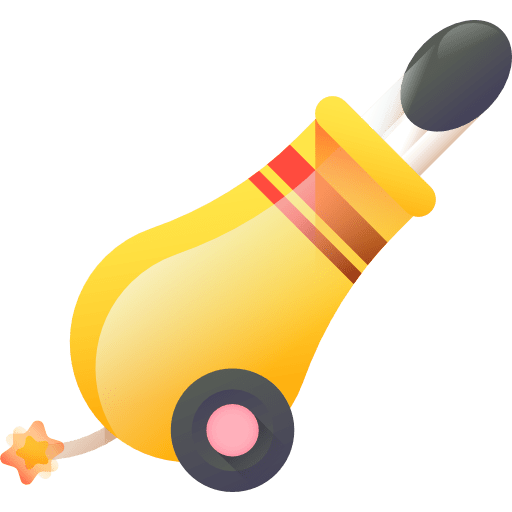 Cannon shoot artillery fairground icon
