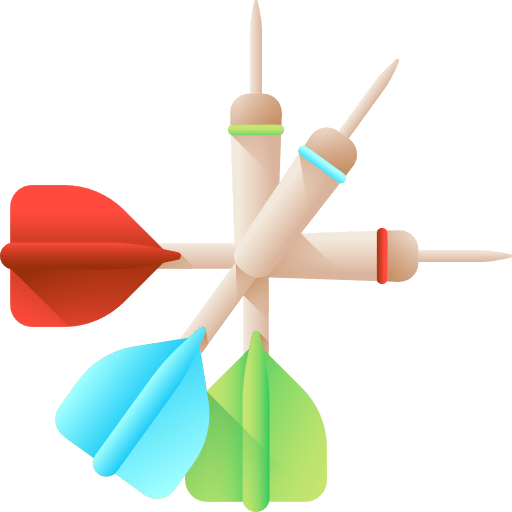 Darts gaming target hobbies and free time icon