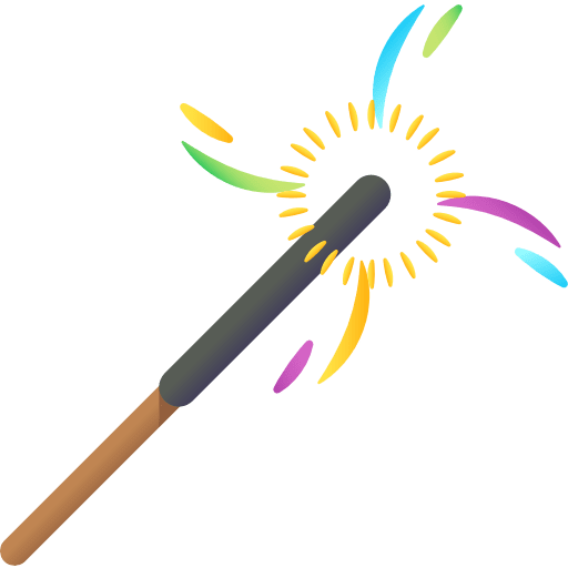 Firework fireworks wand lights icon