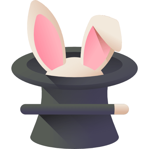 Magic wild life magic trick magician hat icon