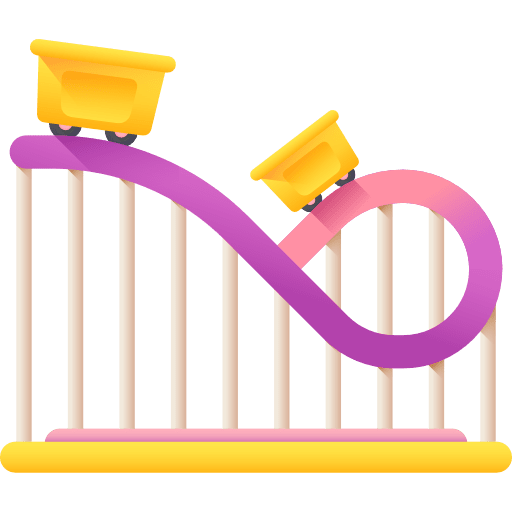 Roller coaster roller coaster playground fair ground icon