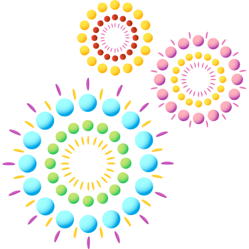 Fireworks birthday and party cultures party icon