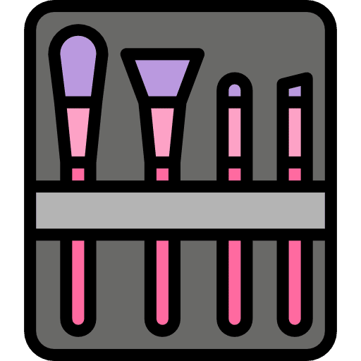 Make up kit feminine make up tools and utensils icon