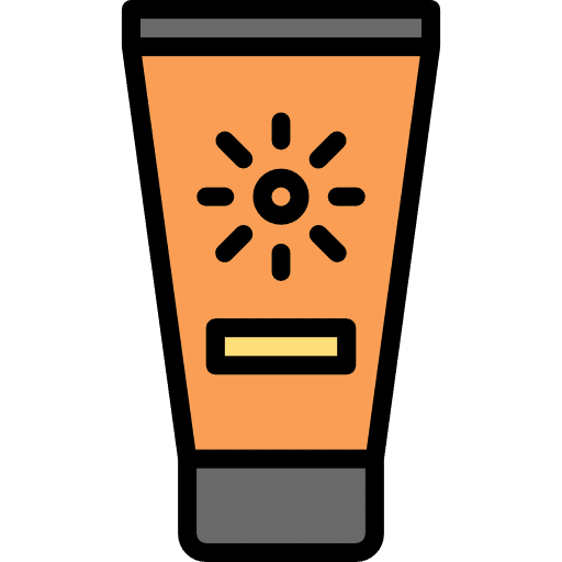 Sunscreen protection cream sunbathing icon