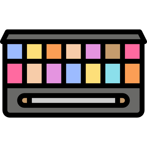 Palettes cosmetic eyeshadow women icon