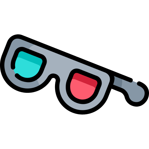 3d glasses 3d film movie multimedia icon