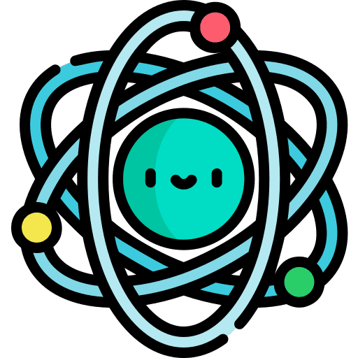 Atom education nuclear electron icon