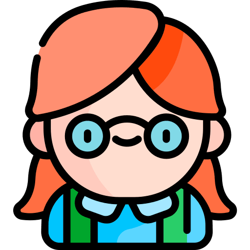 Nerd woman user avatar icon
