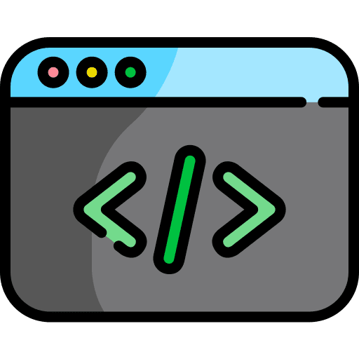 Programming web page web programming interface icon