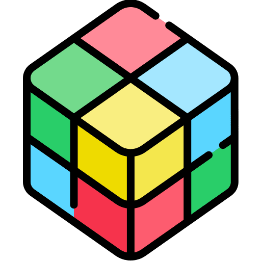 Rubik gaming education squares icon