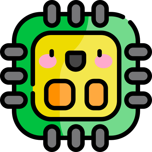 Chip smiley robotics industry icon