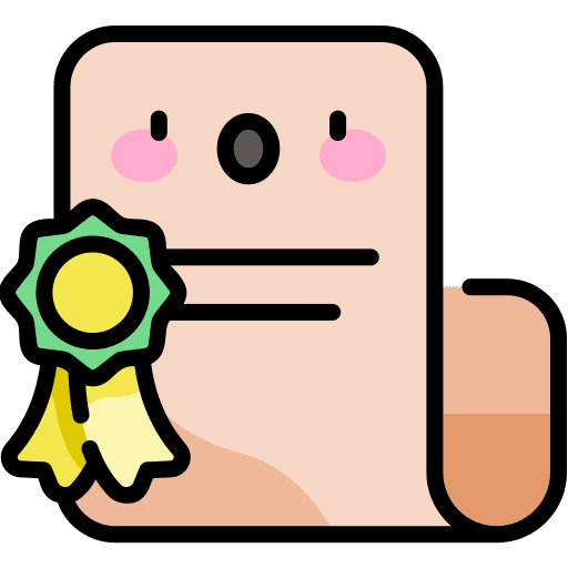 Diploma degree certificate contract icon