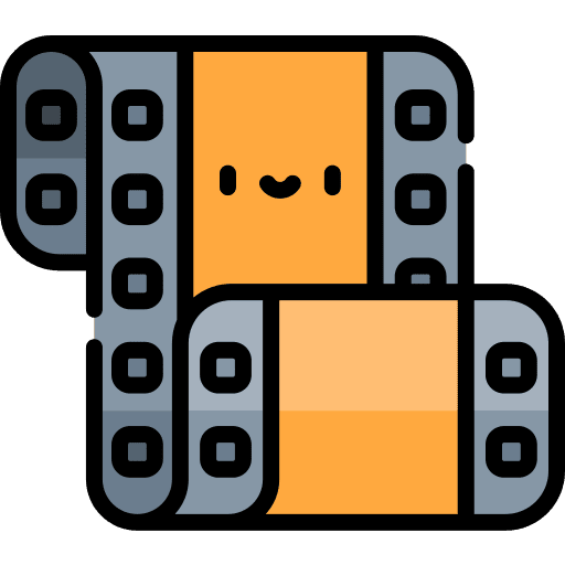 Film roll entertainment film roll frame icon