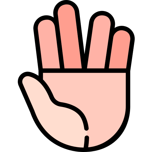 Hand hands and gestures science fiction hand gesture icon