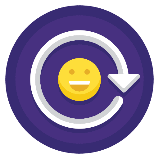 Feedback arrows smile feedback icon