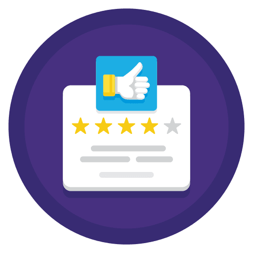 Positive review positive review blog stars icon