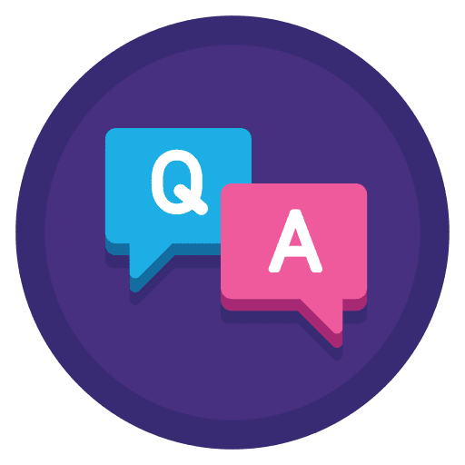 Qa information idea brainstorming icon