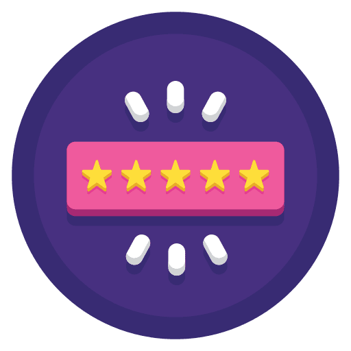 Stars marketing review stars icon